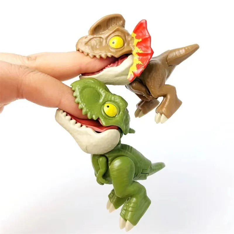 Jurassic Finger Dinosaur Triceratops Tyrannosaurus Model Toys for Kids