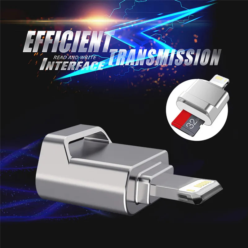 Mini Micro SD TF Card Reader Adapter for For iPhone 14 13 12 11 Pro Max External OTG Memory Card Reader For iPhone XS XR 8 7 6