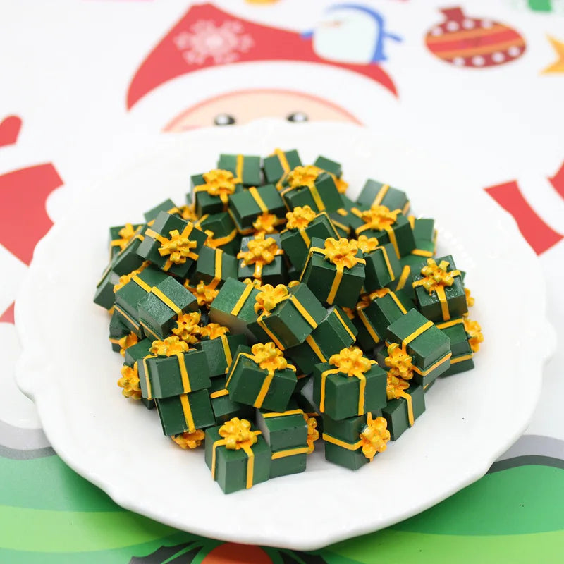 5-20PCS Mini Christmas Gift Box 1/12Scale Resin Simulation Cute Gift