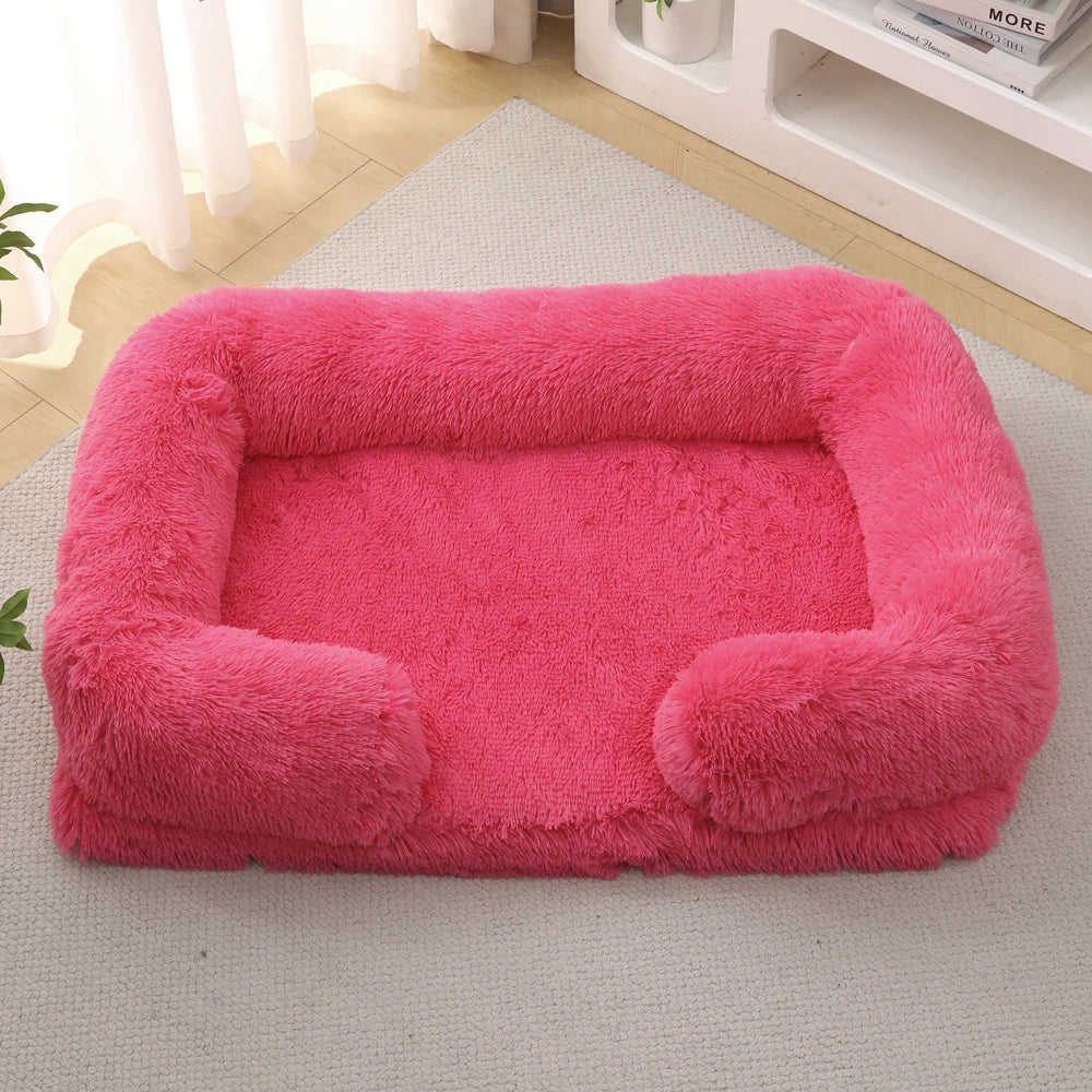 Large Plush Dog Bed Sofa Cat Bed Dog Kennel Mattress Ring Cat Puppy Winter House Sleeping Mats On The Floor