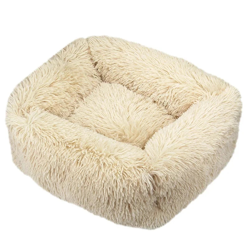 Dog Bed Sleeping Mat Winter Fluffy Plush Cat Bed Square Dog Beds Soft Puppy Cushion