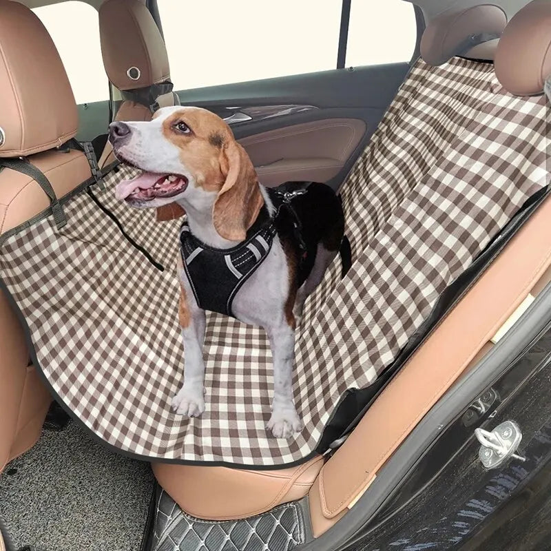 Dog Car Seat Cover Mat Waterproof Rear Back Pet Dog Car Seat Cover Mats Hammock Protector with Safety Belt Transportin