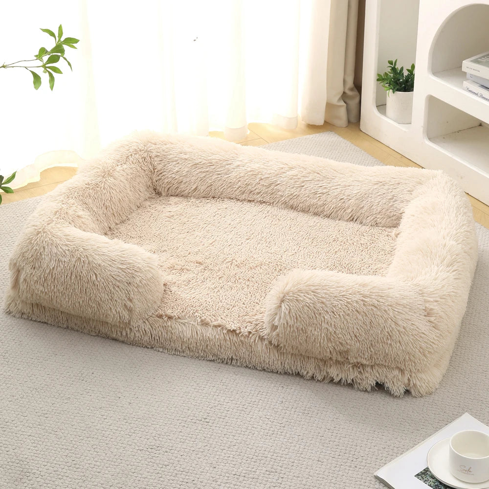 Large Plush Dog Bed Sofa Cat Bed Dog Kennel Mattress Ring Cat Puppy Winter House Sleeping Mats On The Floor