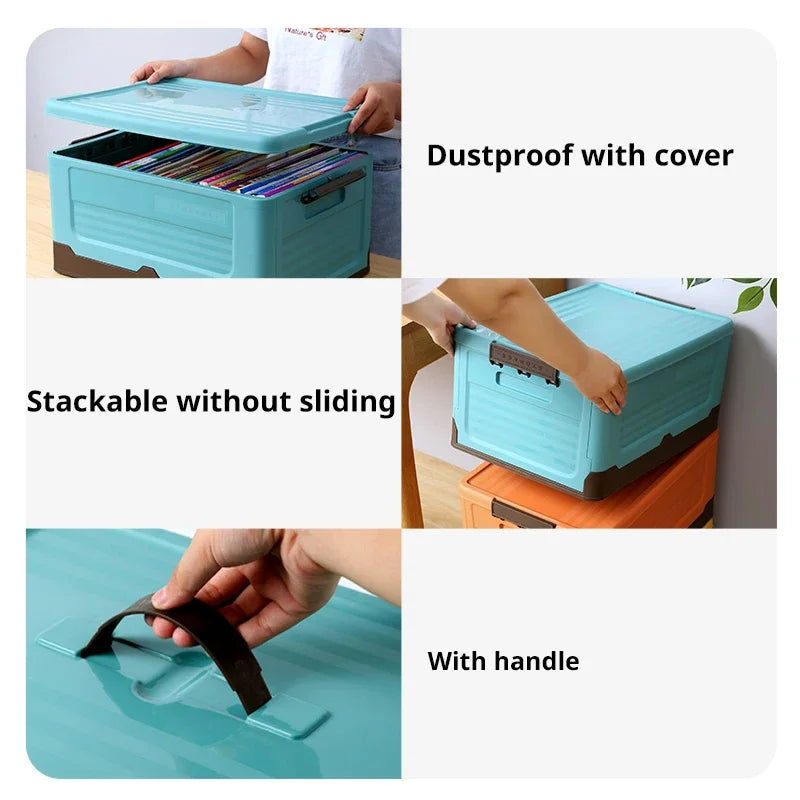 Folding Storage Box Multifunction Foldable Organizer Container Plastic