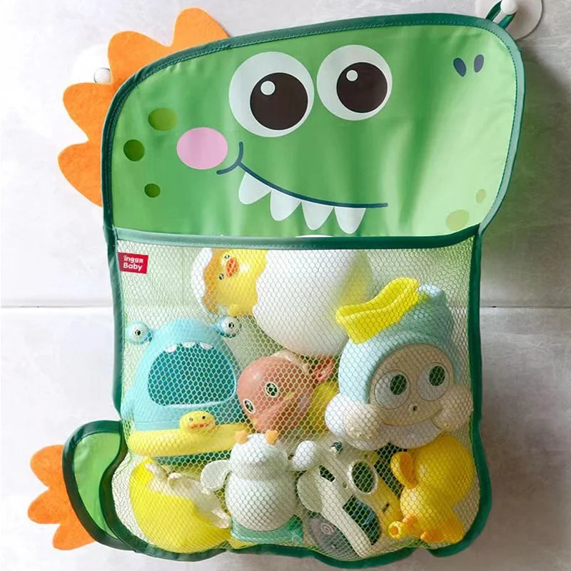 Baby Shower Toy Cute Duck Frog Net Toy Storage Bag Strong Suction Cup