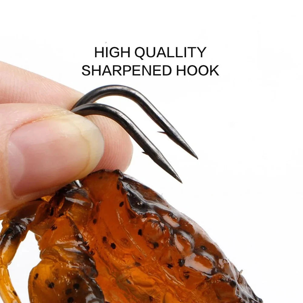 Bionic Crab Silicone Soft Bait Artificial Lifelike Sharp Hook Fishing Lure Freshwater Fish Jig Head Baits Fishing Tackle