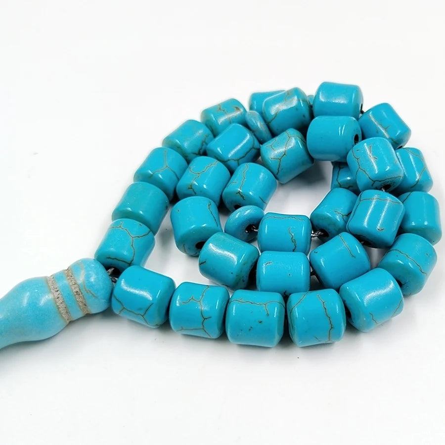 blue Turquoise Muslim Barrel type 33 45 51 99 100 Prayer Beads bracelet