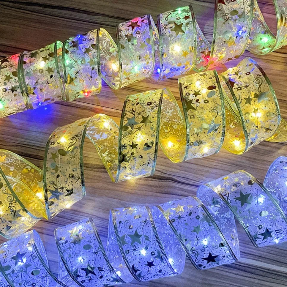 Christmas Tree Decoration 10m LED Christmas ribbon Fairy Lights Strings