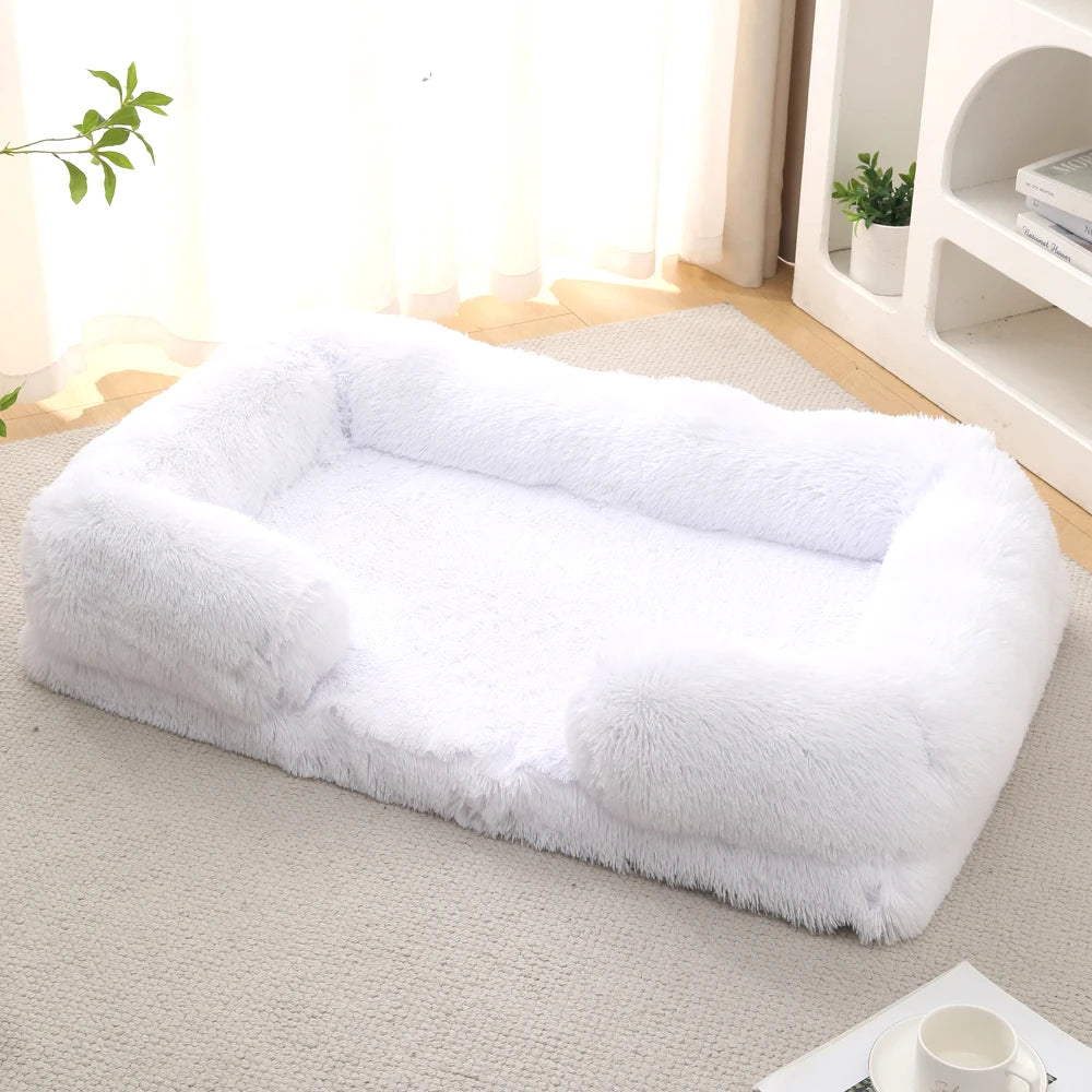 Large Plush Dog Bed Sofa Cat Bed Dog Kennel Mattress Ring Cat Puppy Winter House Sleeping Mats On The Floor