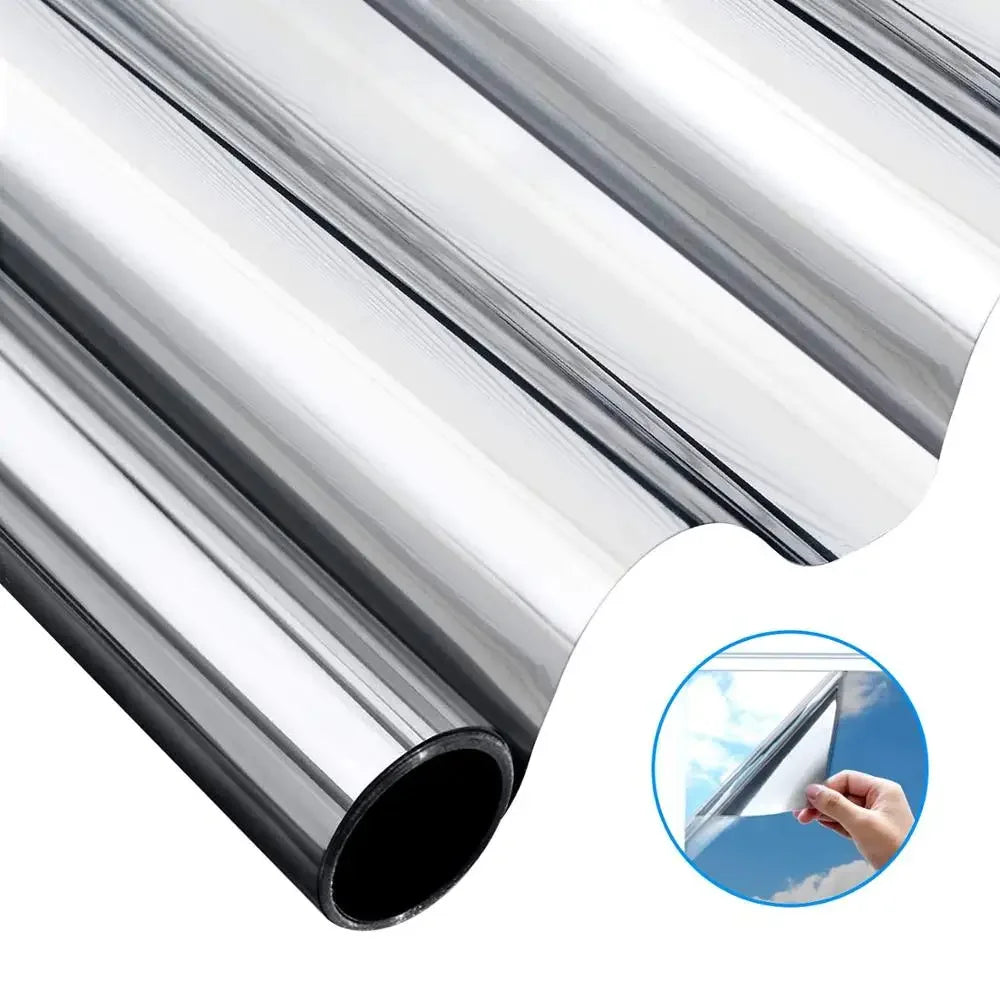 2/3/5M One Way Mirror Window Film Vinyl Self-adhesive Reflective Solar Film