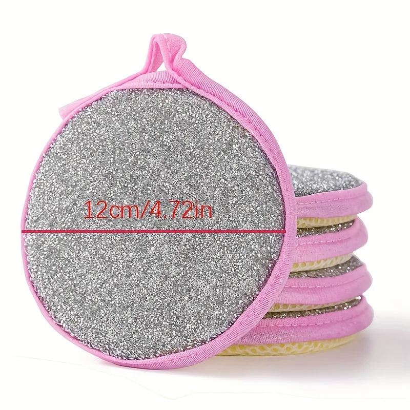 5Pcs Double Side Dishwashing Sponge Pan Pot Dish Wash Sponges Household Cleaning Tools Kitchen Tableware Dish Washing Brush