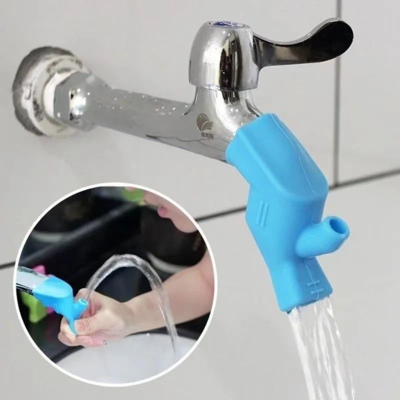 Elastic Silicone Faucet Extender Bathroom Sink Fixture  Water Tap Nozzle