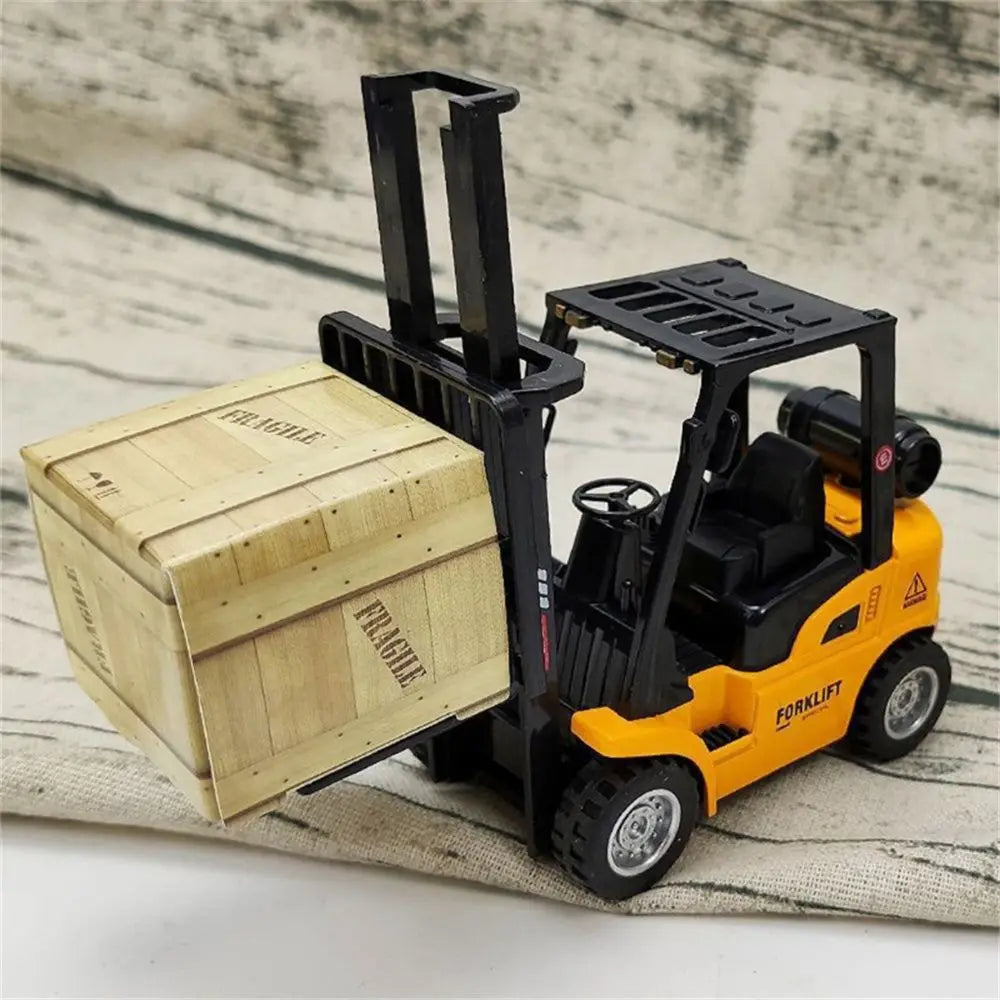 Toy Vehicle Set Educational Car Toy Vehicles Vehicle Construction Die-Cast Model Pallet Interactive Toy Forklift Friction Toy