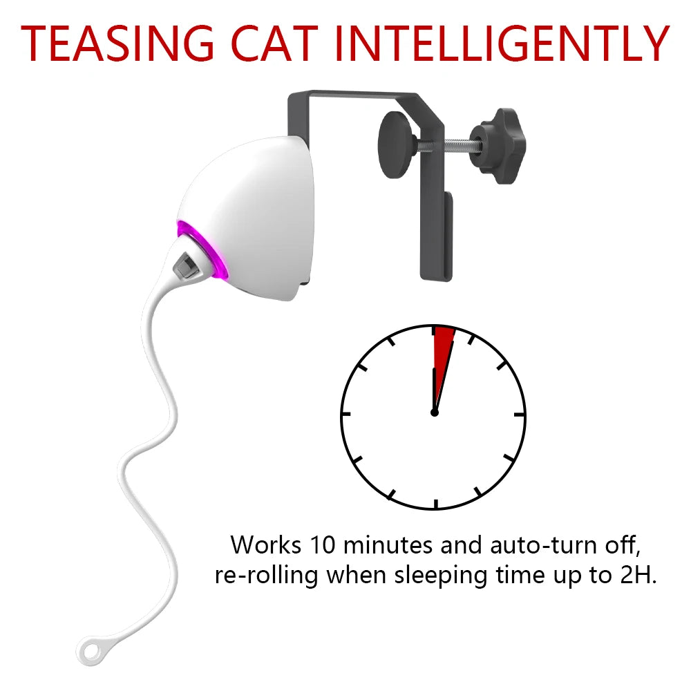 Electric Cat Toy Rope Automatic Teaser Cat String Toys Hanging Door Interactive Kitten Game Toy Random Swing Cat Catching Sticks