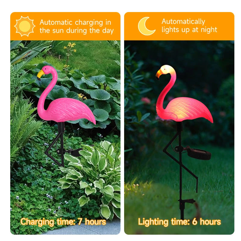 Solar Flamingo Light LED Outdoor Lamp Garden Light Waterproof Stake Light