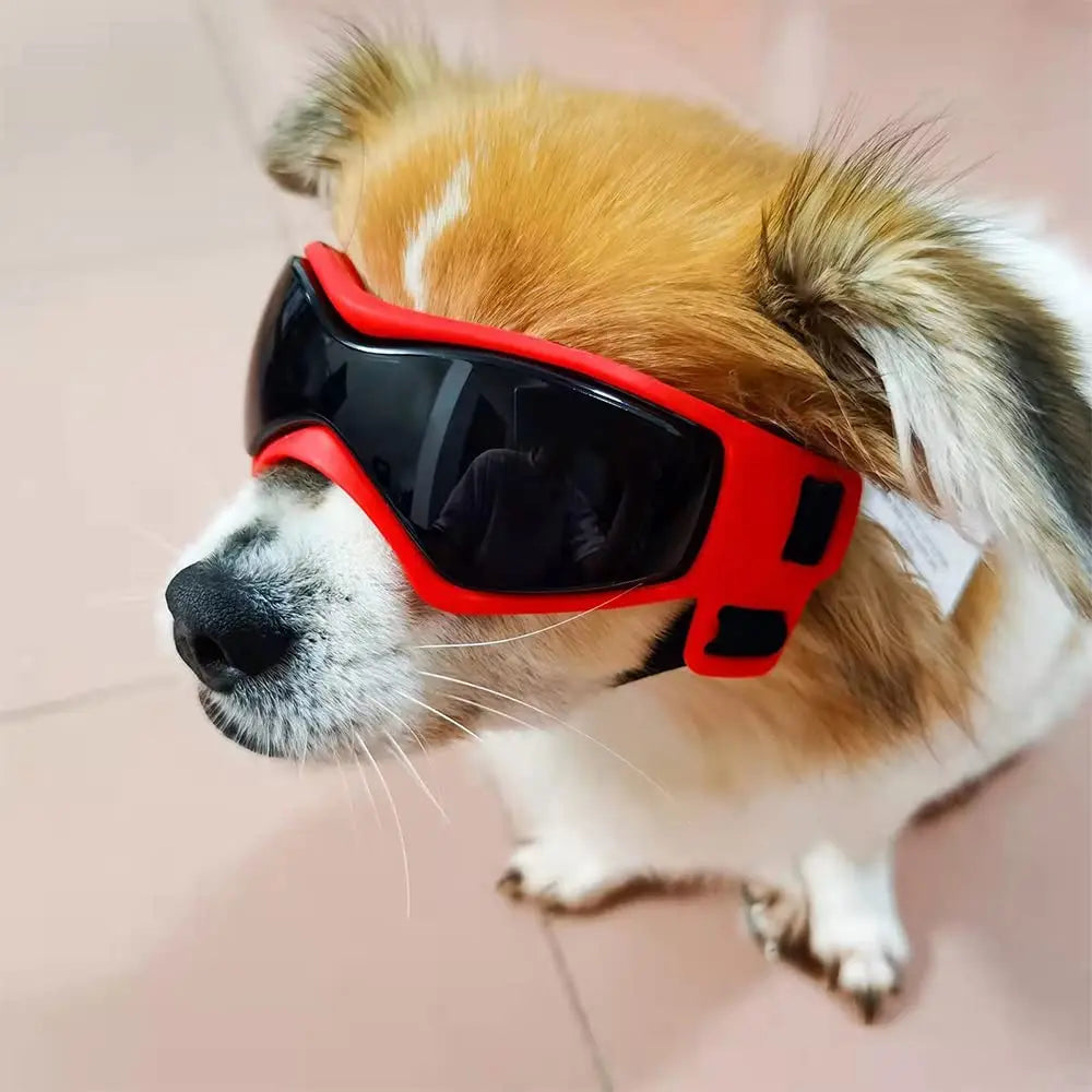 Dog Sunglasses Goggles for Small Breed UV Sunglasses Windproof Soft Frame Adjustable Straps for Small/Medium