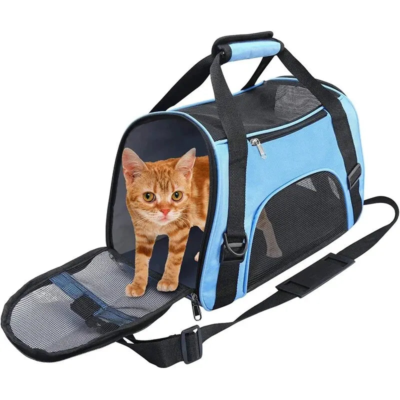 Pet Cat Travel Bag Breathable Foldable Portable Handbag Pets Transport Washable Backpack