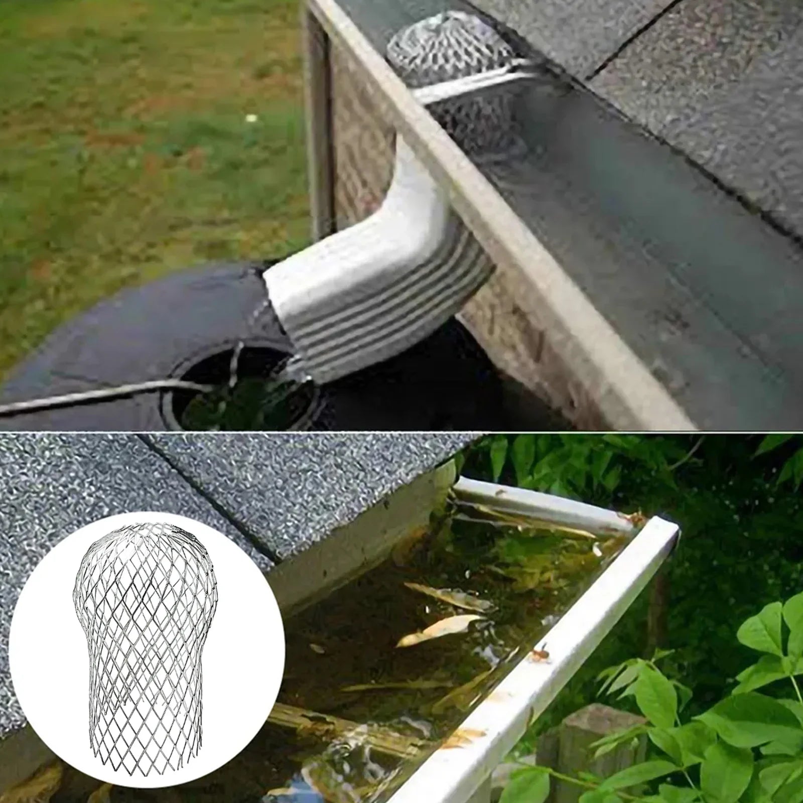 Rain Gutters Roof Guard Filters 3 Inch Aluminum Filter Strainer Drain Net Cover