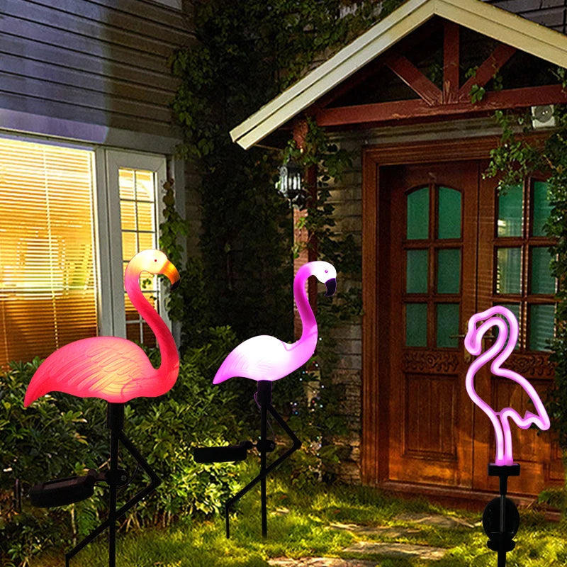 Solar Flamingo Light LED Outdoor Lamp Garden Light Waterproof Stake Light