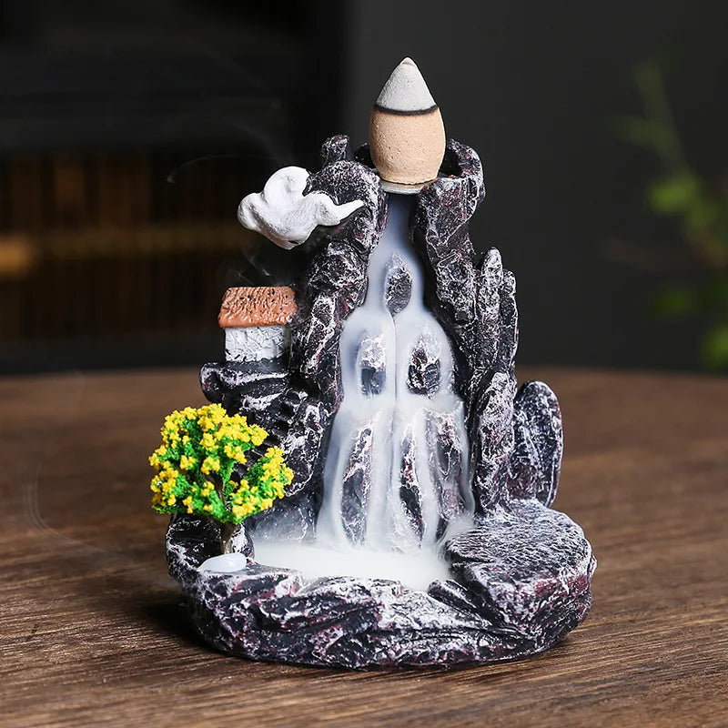 Backflow Incense Holder Waterfall Incense Burner Home Decor Aromatherapy Ornament