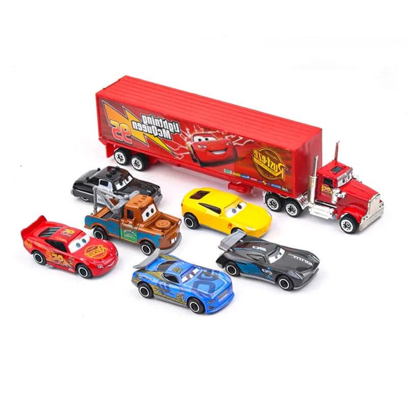 Disney Pixar Car 3 6/7pcs Set Lightning McQueen Jackson Storm Mack Uncle Truck 1:55 Dietcast Metal Car Model Children's Toy Gift