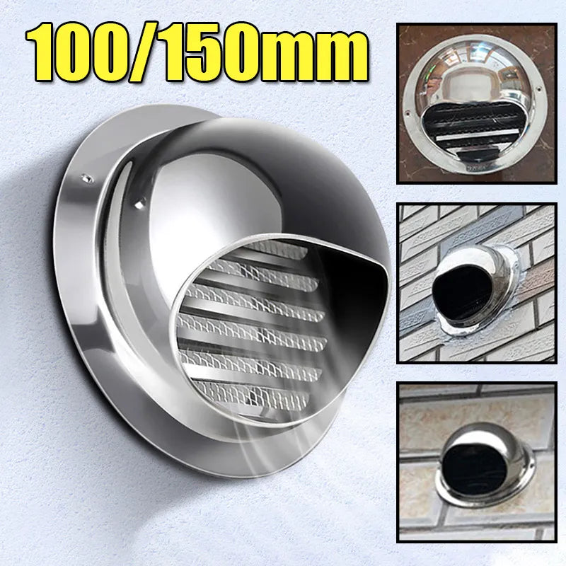 Stainless Steel Wall Ceiling Air Vent Waterproof Outlet Heating Cooling Vent Cap