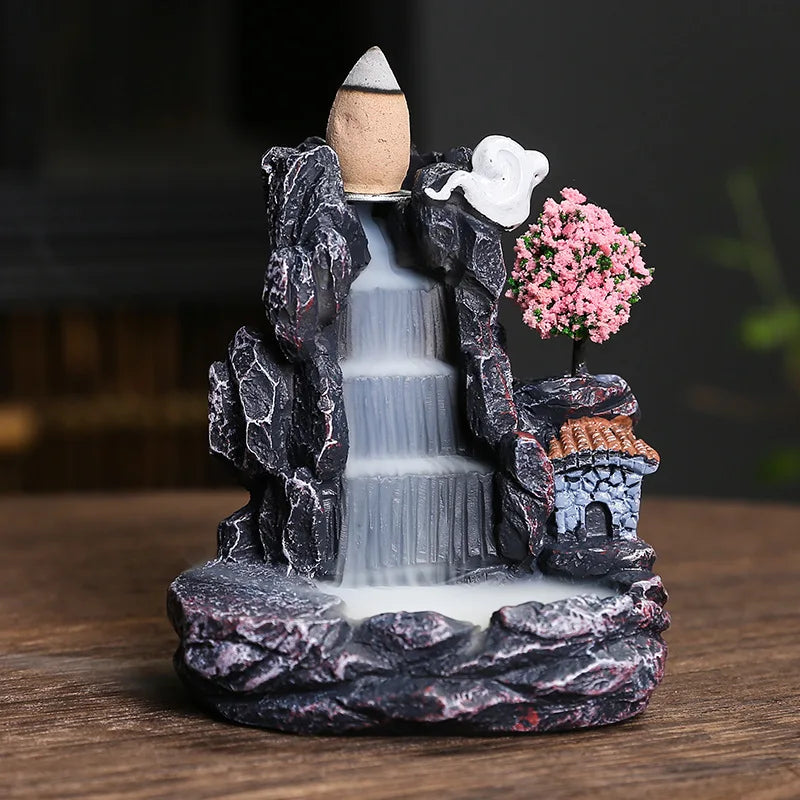 Backflow Incense Holder Waterfall Incense Burner Home Decor Aromatherapy Ornament