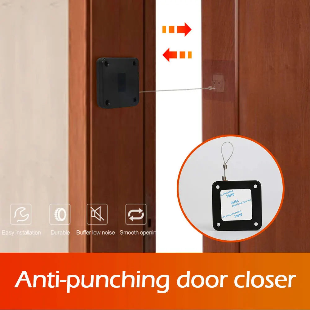 Automatic Door Closer Punch-free Surface Door Stopper Door Closer Bracket