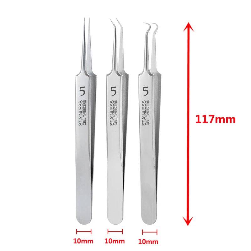 German Ultra-fine No. 5 Cell Pimples Blackhead Clip Tweezers Beauty Salon Special Scraping & Closing Artifact Acne Needle Tool