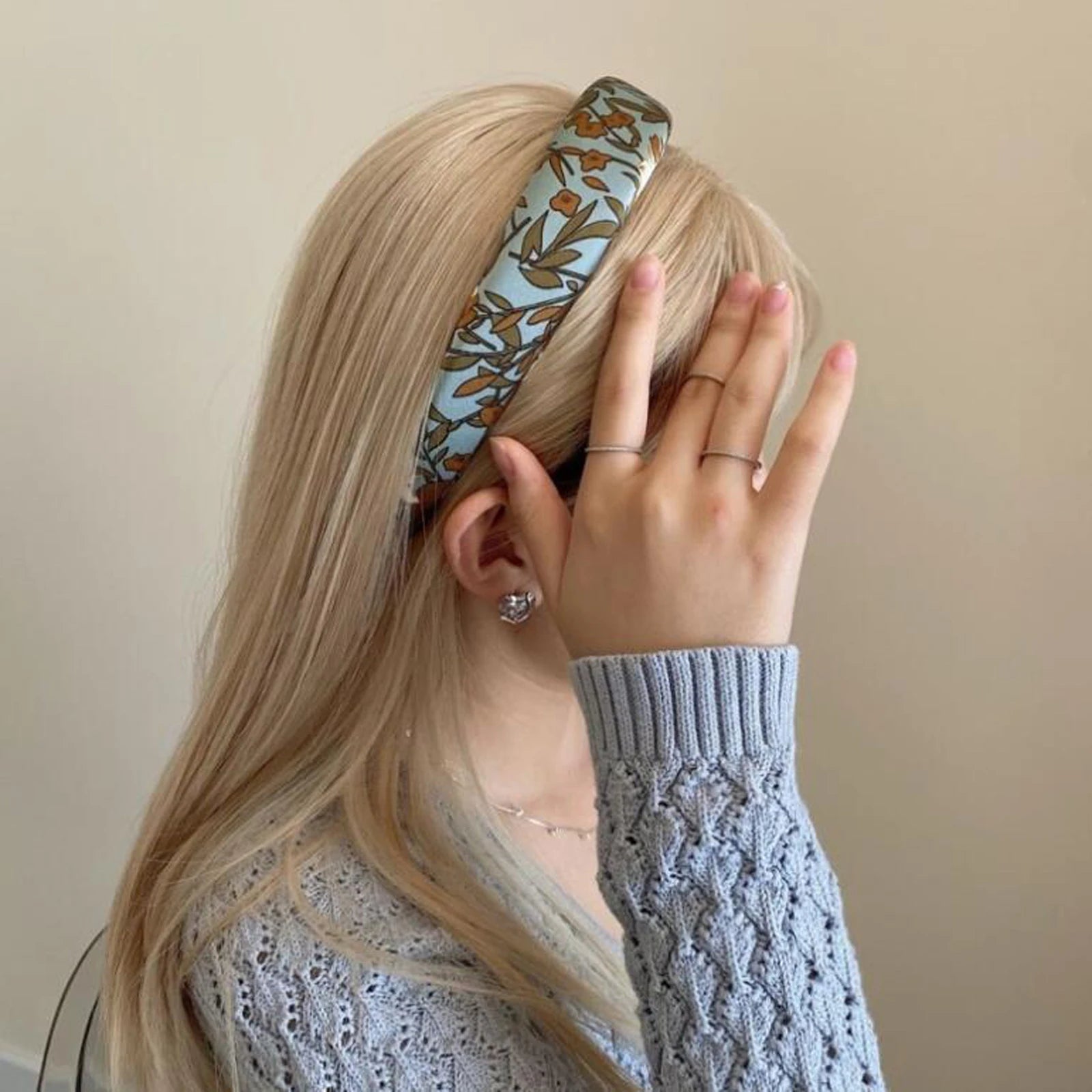 Women Headband Thickened Sponge Hairband Individual Flower Headwear