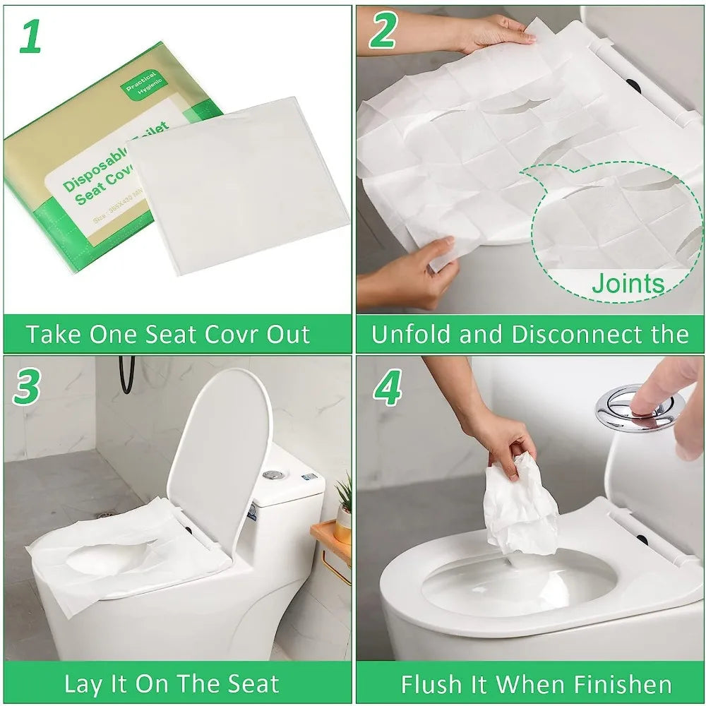 Disposable Toilet Seat Cover Portable Degradable Waterproof Toilet Mat