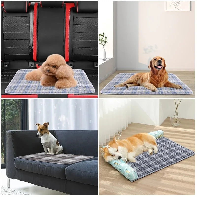 Dog Pee Pads Mat Washable Reusable Pet Urine Mat Car Seat Sofa Waterproof Absorbent Puppy Cat Training Diaper Mat