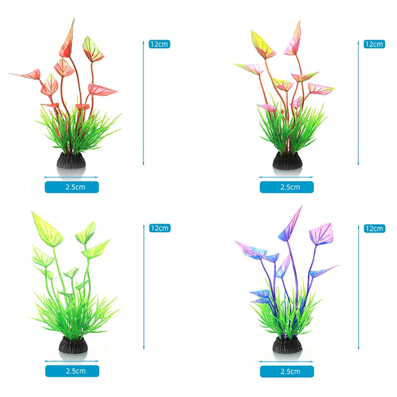 PVC Aquarium Decorative Simulation Artificial Leaves Plant Environmental Protection Materials Accessories