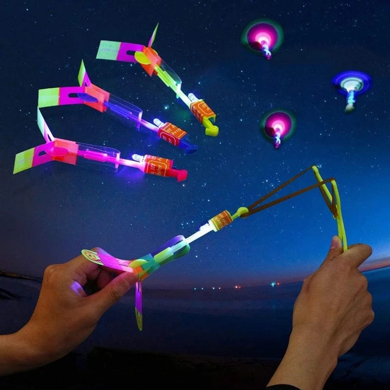 50/30/10/5/1Pc Light Toy Arrow Rocket Helicopter Flying Toy LED Light Toys