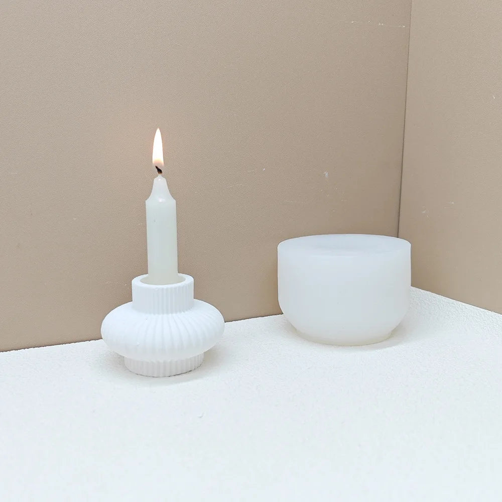 Hot Selling Lantern Candle Holder Silicone Mold Aroma Candle Holder Plaster Mould Cement Mould