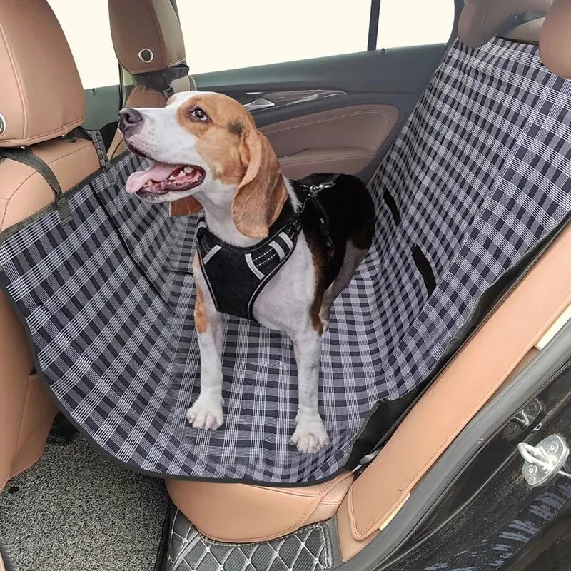 Dog Car Seat Cover Mat Waterproof Rear Back Pet Dog Car Seat Cover Mats Hammock Protector with Safety Belt Transportin