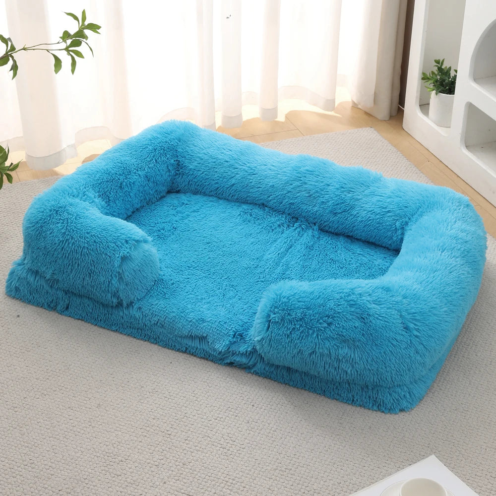 Large Plush Dog Bed Sofa Cat Bed Dog Kennel Mattress Ring Cat Puppy Winter House Sleeping Mats On The Floor