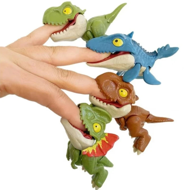 Jurassic Finger Dinosaur Triceratops Tyrannosaurus Model Toys for Kids