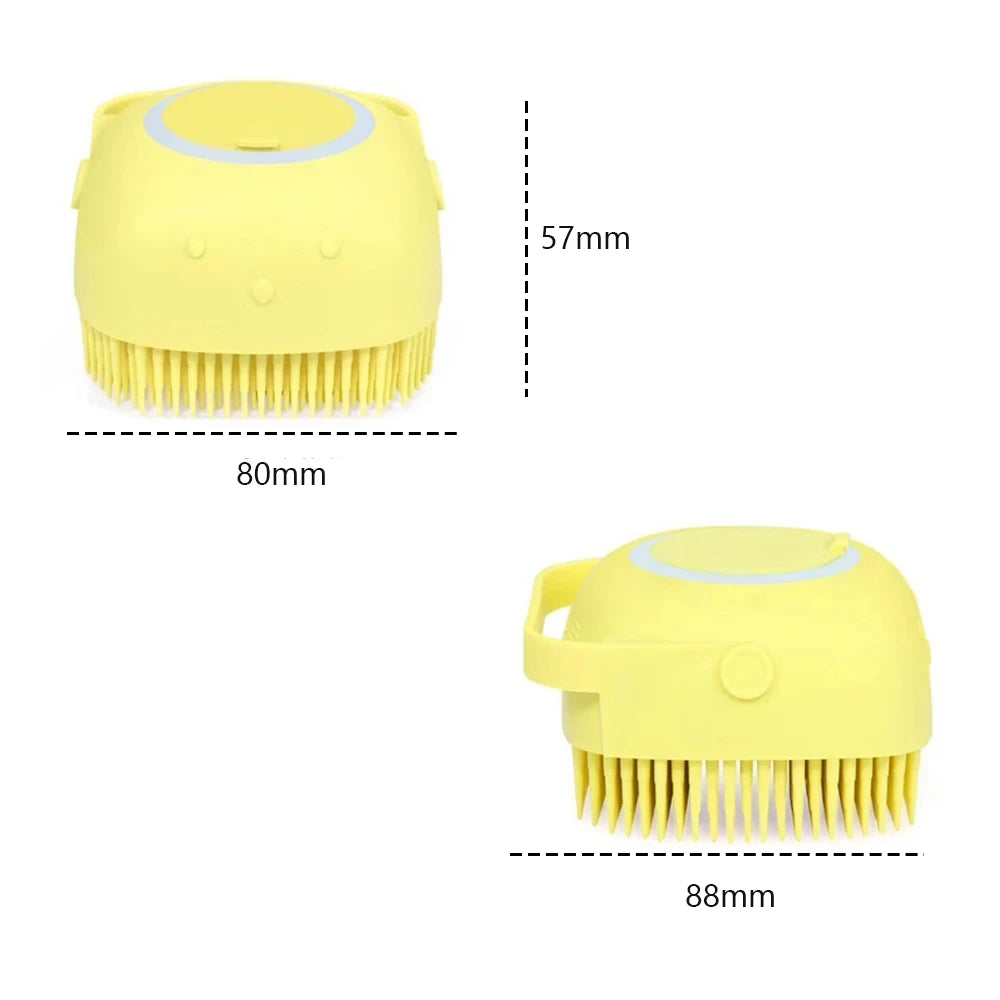 Dog Cat Bath Brush Massager Brush Puppy Cat Massage Comb Grooming Shower Brush For Bathing