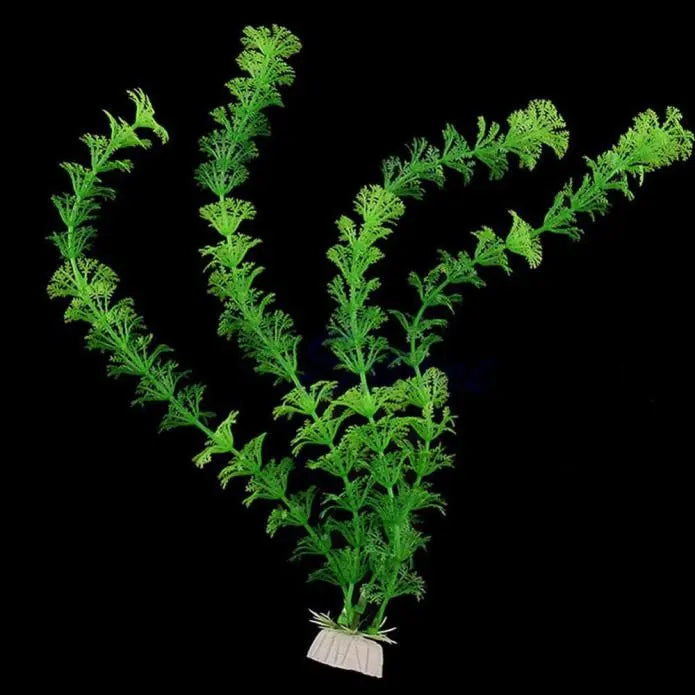 Aquarium Simulation Plant Aquatic Fish Tank Plants Plastic Artificial Water Grass Fish Tank Decoration Accessories(About 32cm)