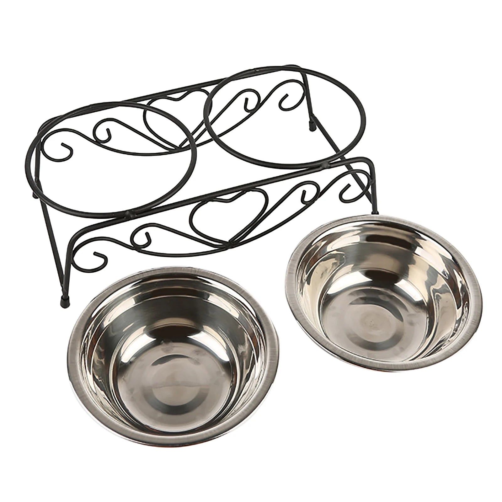 Feeding Bowl Cat Raised Feeding Bowl Double Feeding Bowl with Raised Stand Pet Feeding Bowl Ideal for Cats and Small Dogs, Feedi