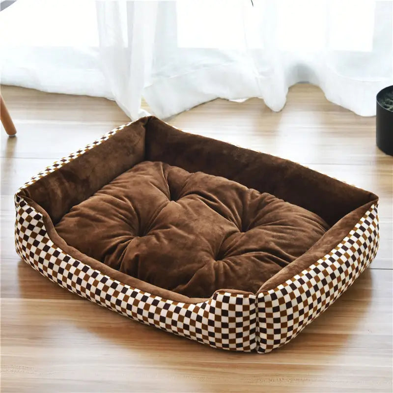 Dog Sofa Bed Bed for Dog Cat Pet Square Plush Kennel Medium Small Cushion Dog Bed House