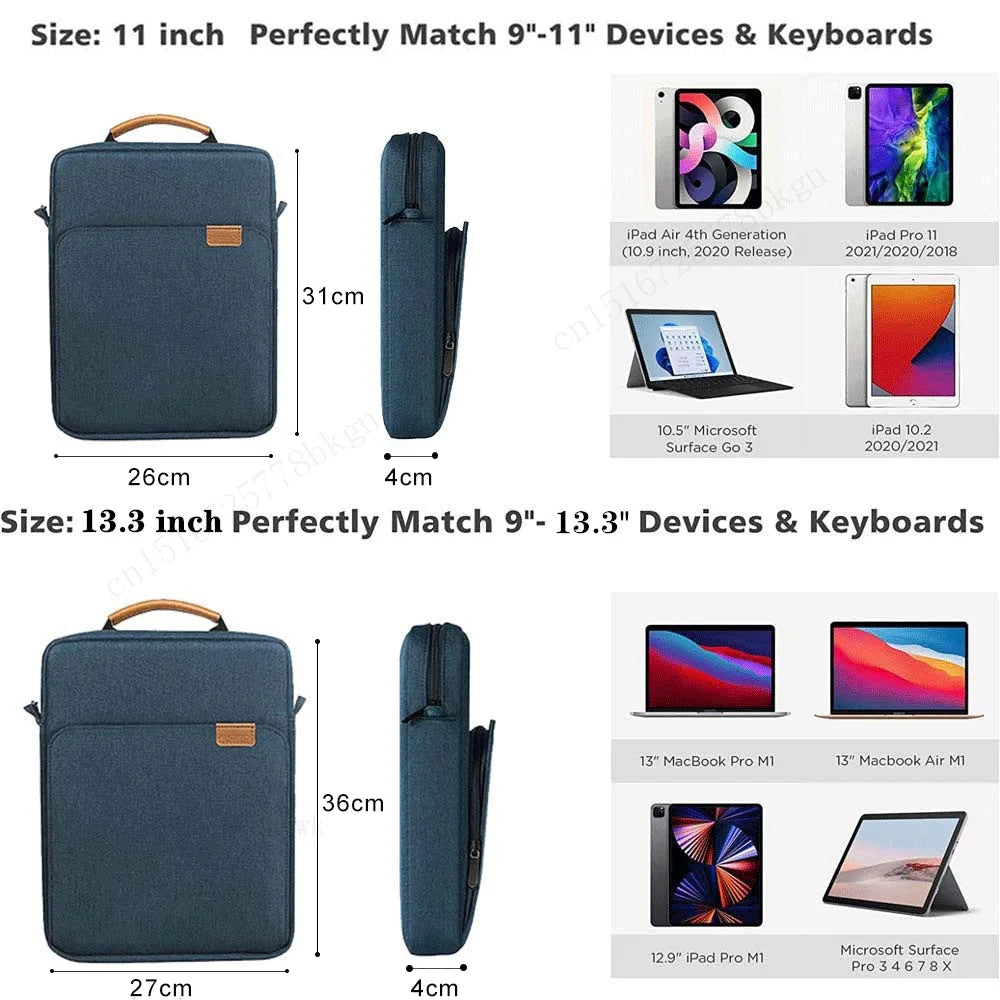 Tablet Sleeve Bag For iPad Pro 12 9 11 iPad 10th Air 5 4 3 10.9 10.2 inch 9th 8th 7th Generation 2021 2022 Tablet Bag Pouch