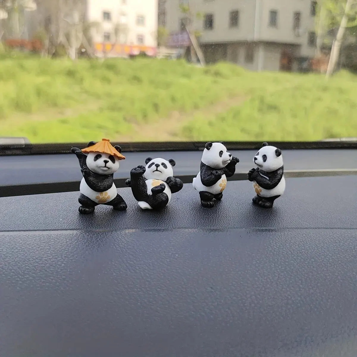 4pcs/set Panda Design Car Ornaments Car Center Console Ornaments