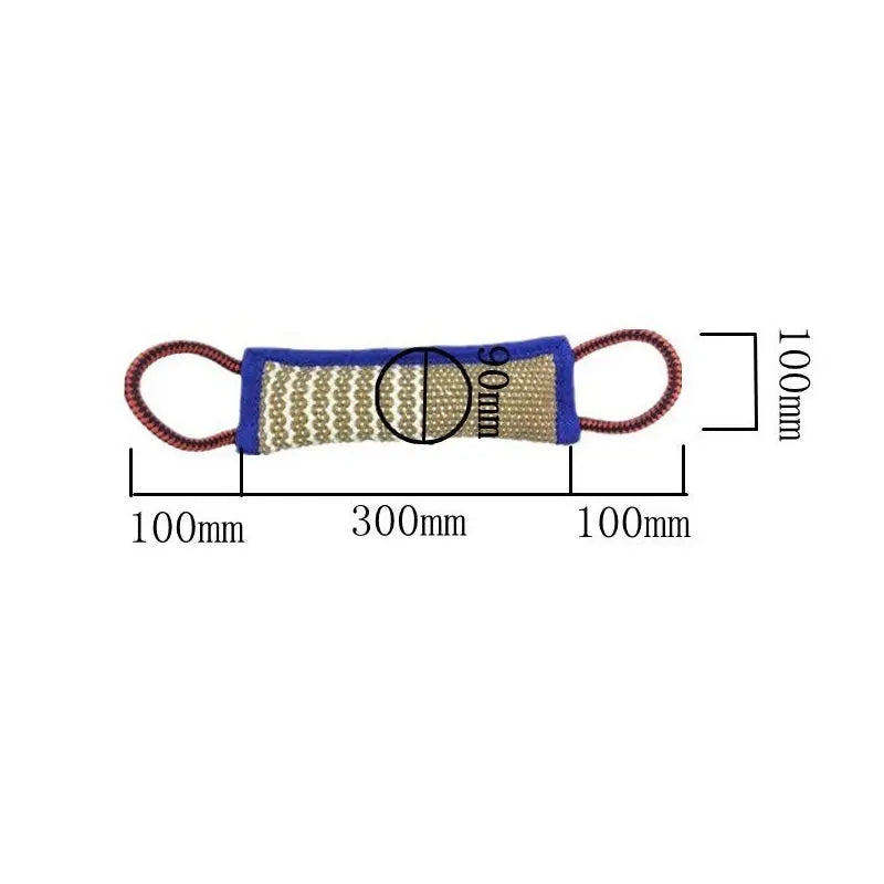 Dog chewing toy Dog teether Dog Bite Pillow Jute Bite Chewing Fetch  Puppy Training Interactive Play