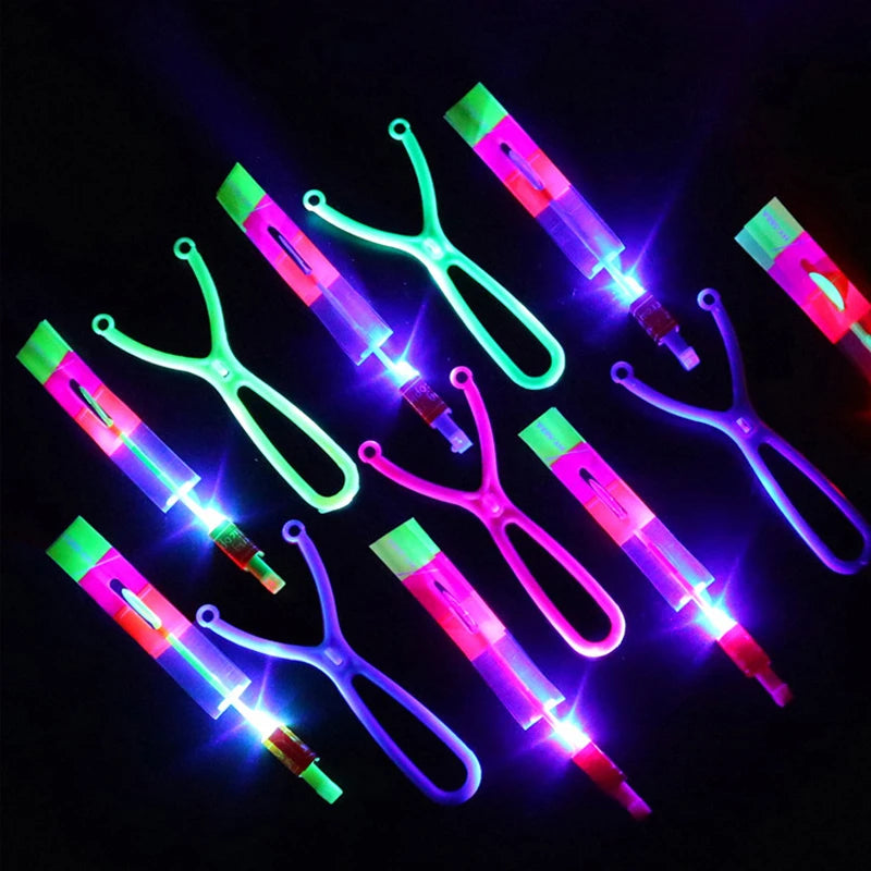 50/30/10/5/1Pc Light Toy Arrow Rocket Helicopter Flying Toy LED Light Toys