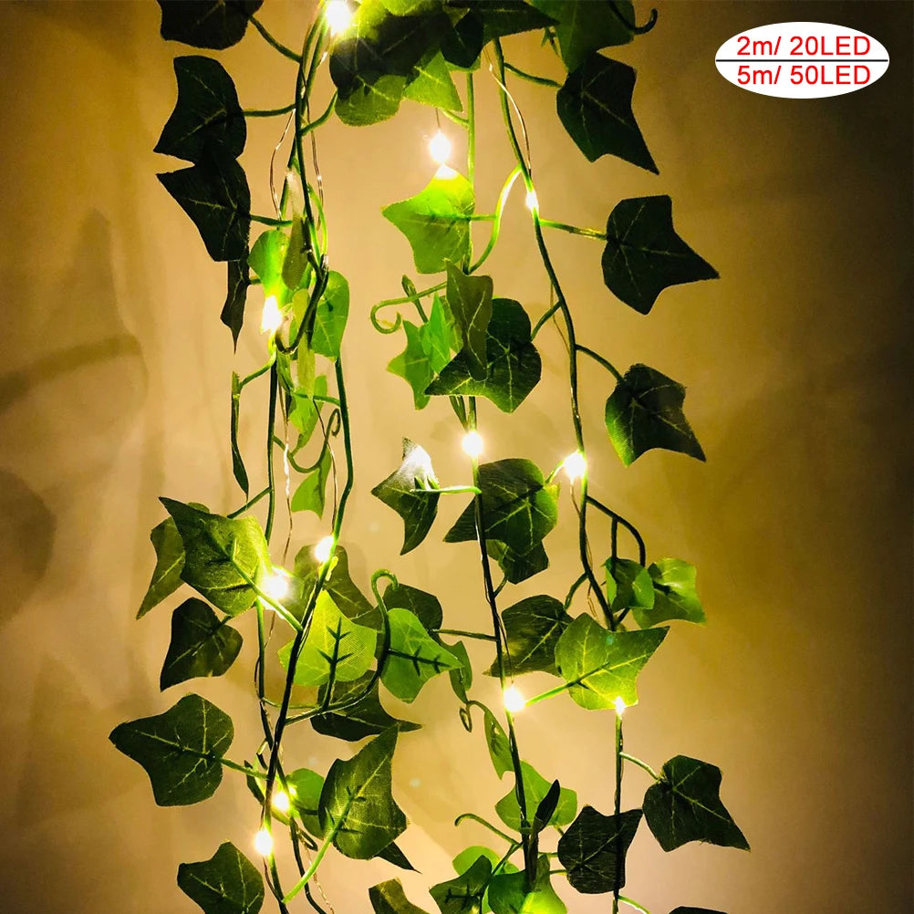 LED String Lights 2M 20LED/ 5M 50LED Maple Leaf Garland Christmas Fairy Lights