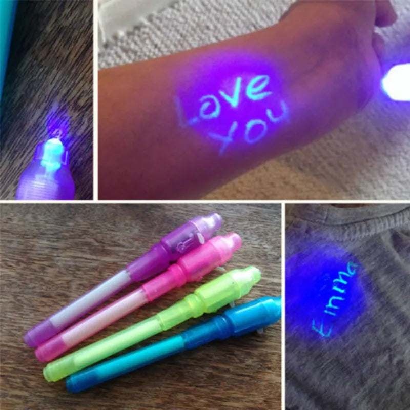 Luminous Light Pen Magic Purple 2 In 1 UV Black Light Combo Education Toys