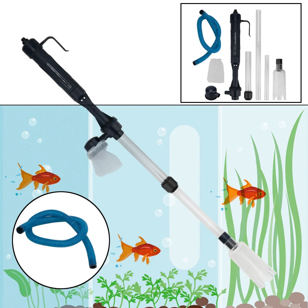 Gravel Cleaner Tool Vacuum Aquarium Fish Tank Pipe Suction Filter Filters Tools Electric Water Change Pump Waste Remover