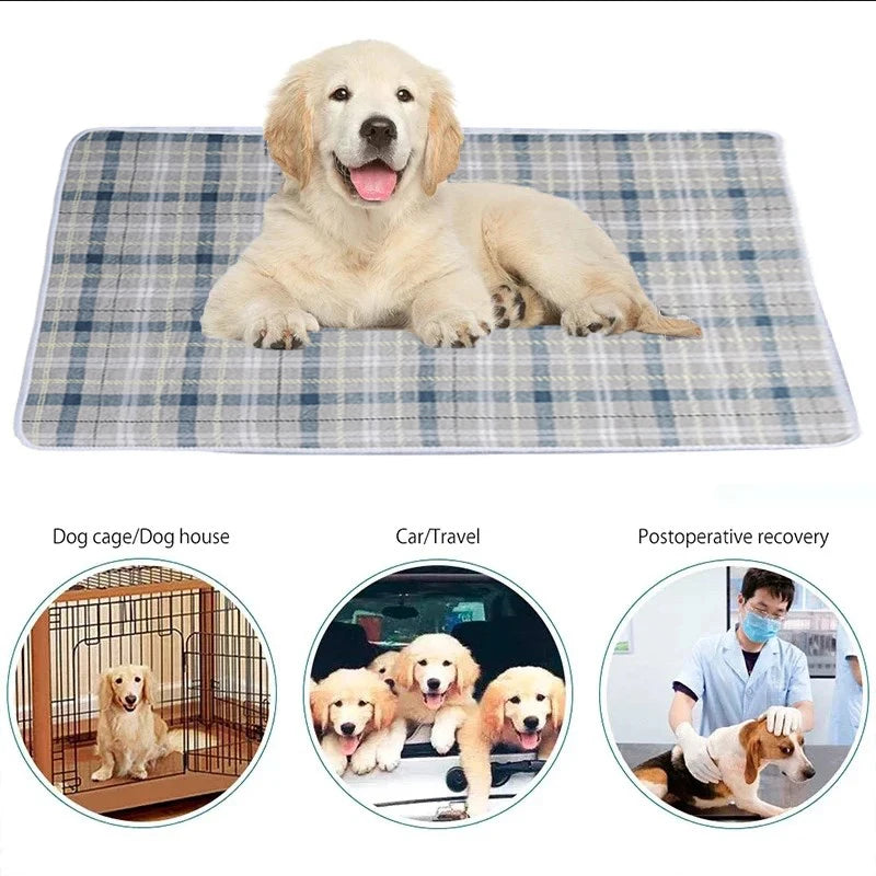 Dog Pee Pads Mat Washable Reusable Pet Urine Mat Car Seat Sofa Waterproof Absorbent Puppy Cat Training Diaper Mat